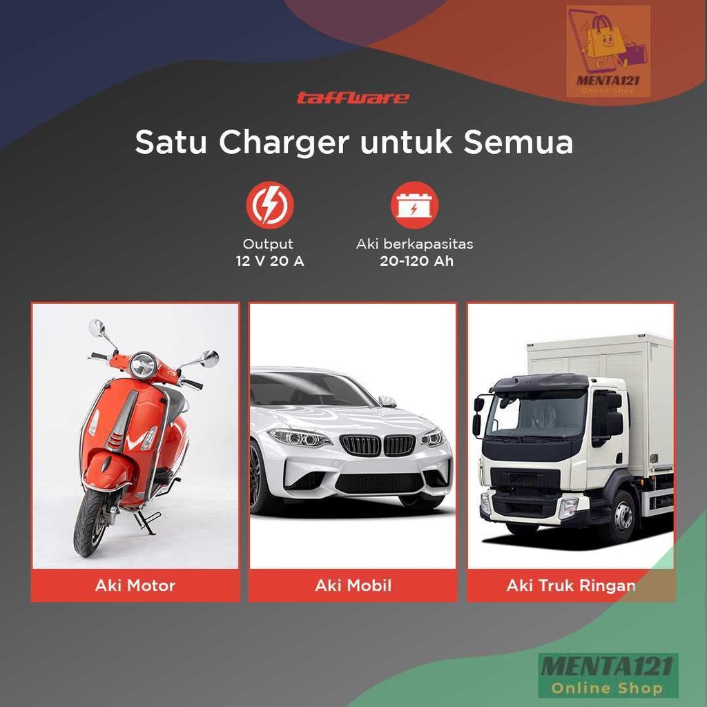 Taffware Charger Aki Mobil Intelligent Battery Charger 12V 20A - KC-20A