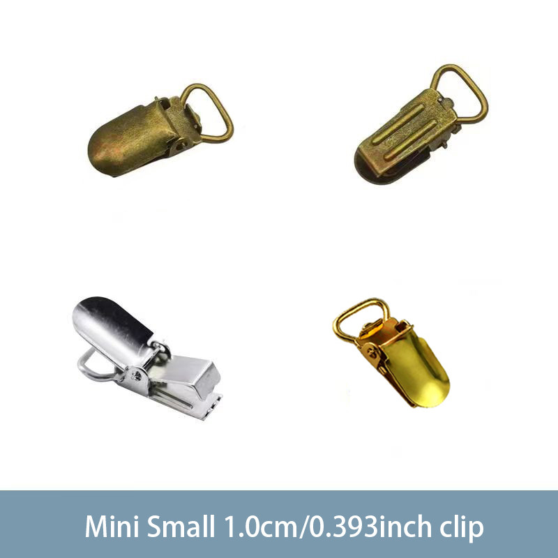 

Mini 1.0cm duck beak clip Sling clip Spare clip Silver/gold/bronze