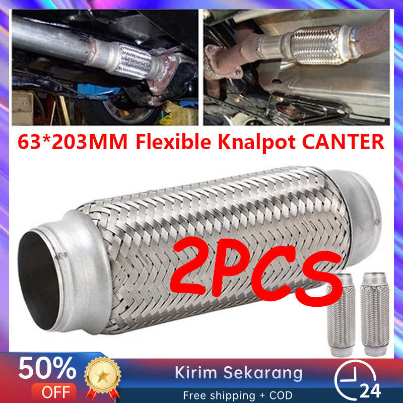 63*203mm Flexible knalpot canter Pipa knalpot fleksibel Knalpot tenun mobil pipa fleksibel bellow