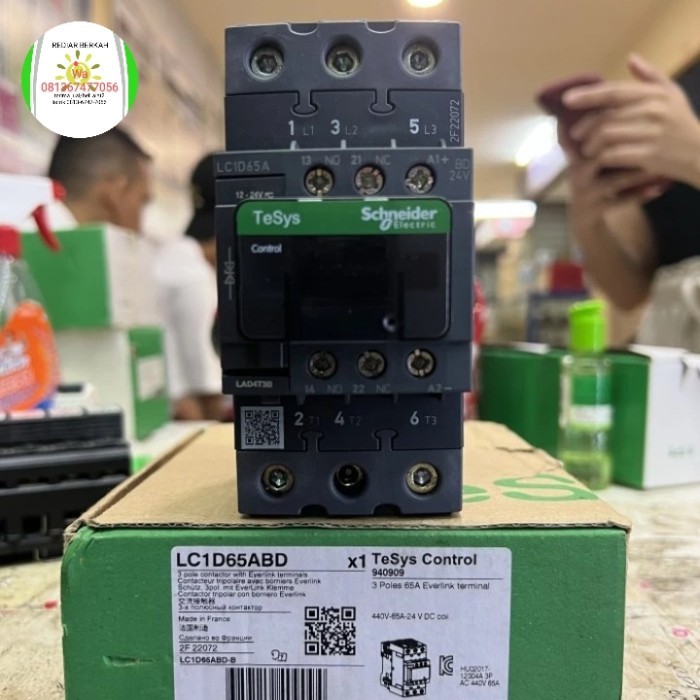 kontaktor lc1d65bd 24vdc schneider