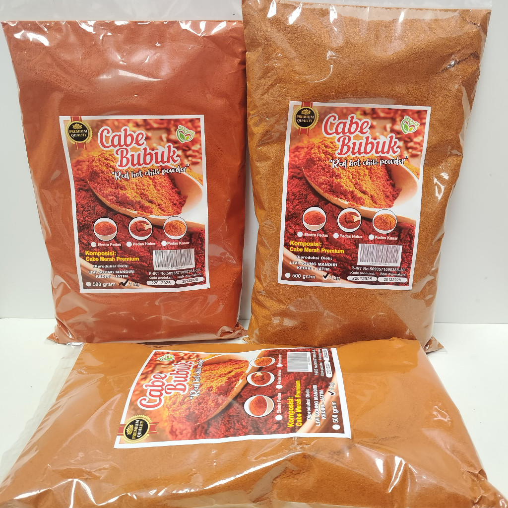 

Cabe Bubuk/Bubuk Cabe Pedas Premium/Kemasan 1 Kg