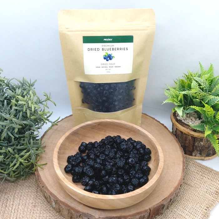 

Promo [Bahan Makanan] Prodex Dried Blueberries - Unsweetened, Cemilan, Buah-buahan, Sehat - 100 gram