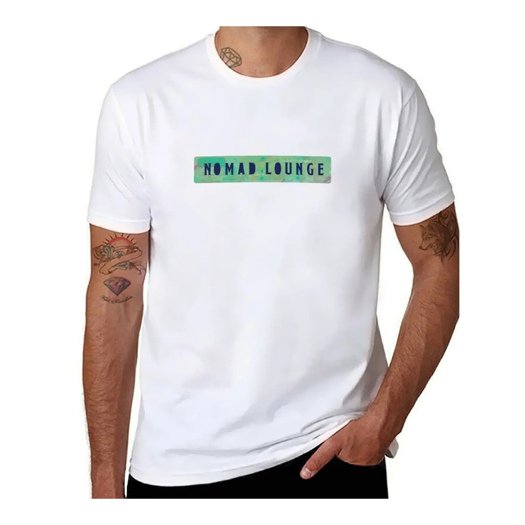Kaos Putih Pria Premium Distro Nomad Lounge Kain Korea Katun Desain Moyang Nyaman