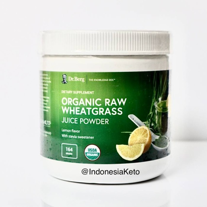 

Dr Berg Wheatgrass Juice powder Lemon Flavour Keto 100% Ori USA