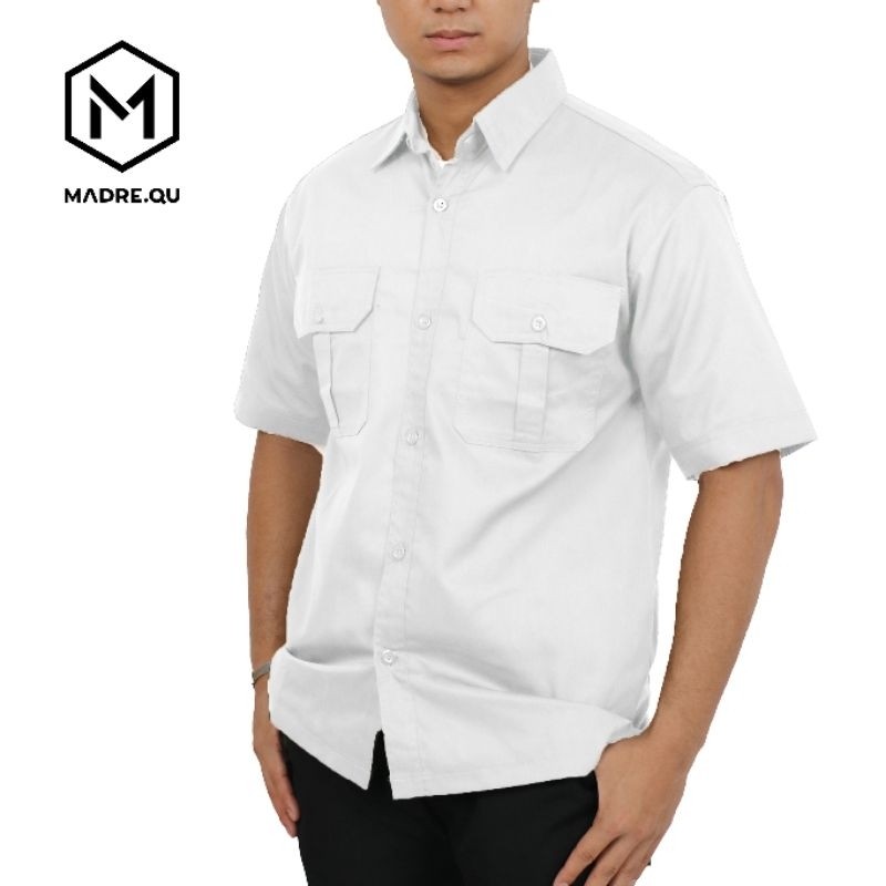 promo Baju Dinas Putih Pria Lengan Pendek Seragam Putih PNS Putih Pria Kemeja Pdh Putih Pns Pria
