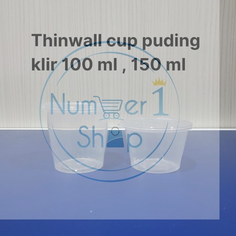 Thinwall Cup Puding 100ml / 150 ml isi 25 pcs