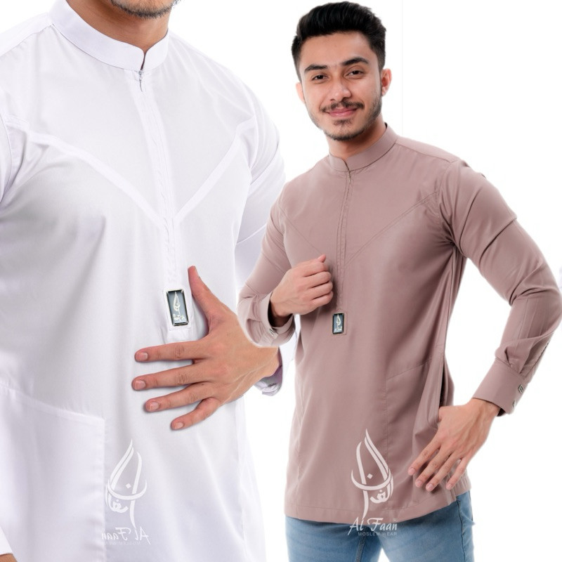 (AL FAAN) Baju Koko Melayu Kurta Kemko gamis pria atasan muslim pria kurta koko alfaan terbaru
