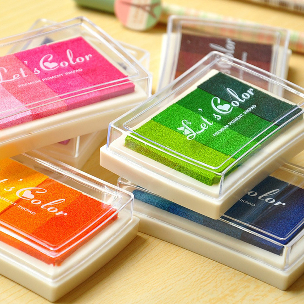 

​Tinta Stempel 4 Warna Gradient 6 Pilihan Warna Perlengkapan Scrapbook​ A606