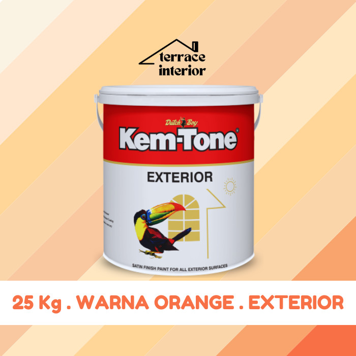 Cat Tembok Kemtone Exterior Warna Cream Orange 25 Kg