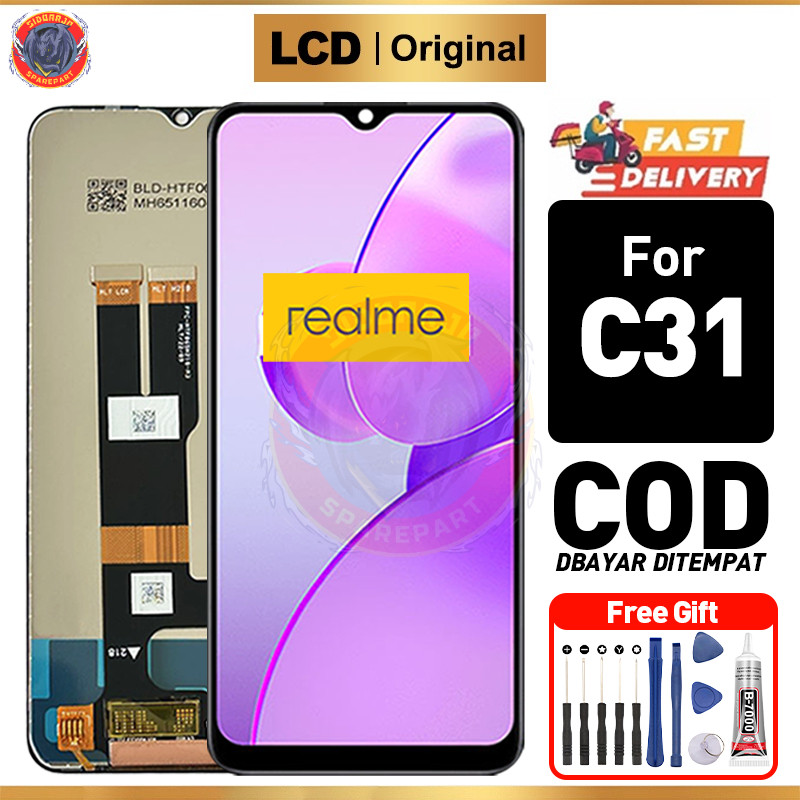 LCD Realme C31 Original 100% Fullset ori asli hp Touchscreen Murah For Glass Touch Screen Digitizer