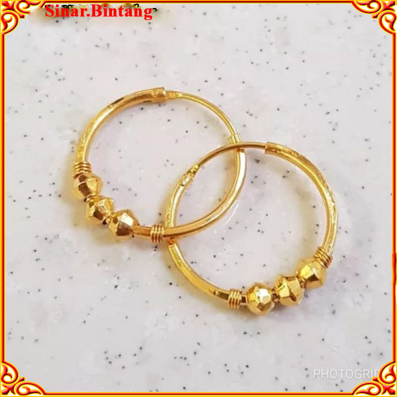 promo.....Anting emas asli kadar emas mudah 17,7 dapat surat dari toko