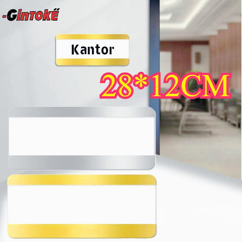 

28x12cm Papan Nama Ruangan Kantor Stainless Steel /Apan Nama Akrilik Sliding Stainless Tempat Papan Nama Akrilik Papan Nama Tanda Ruangan Pelunjuk Arah Untuk Ruangan Kantor/Hotel