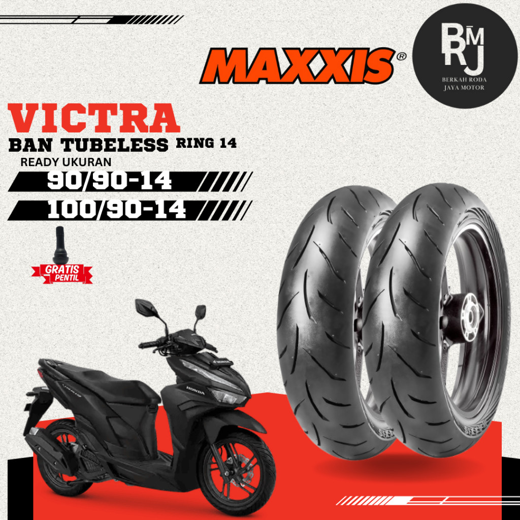 SEPASANG / SATUAN BAN MOTOR LEXI MAXXIS VICTRA Ring 14 TUBELESS DEPAN BELAKANG LEXI
