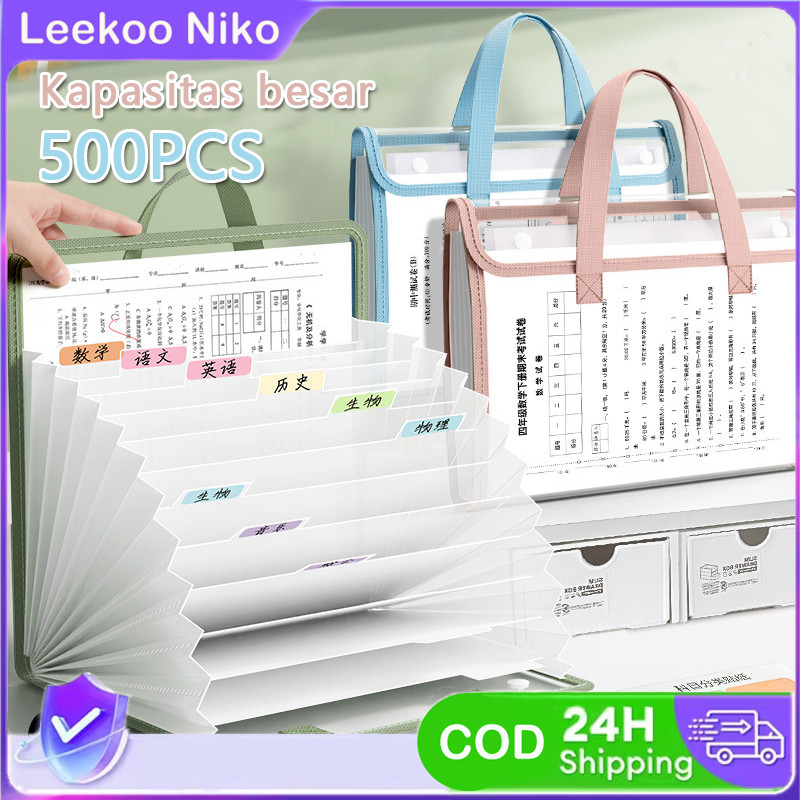 

【13 Gaya】A4 Transparan File Folder Document Bag Tas Dokumen File A4 Ukuran Folio Tas Berkas Dokumen Map Folder Bag 13 Sekat