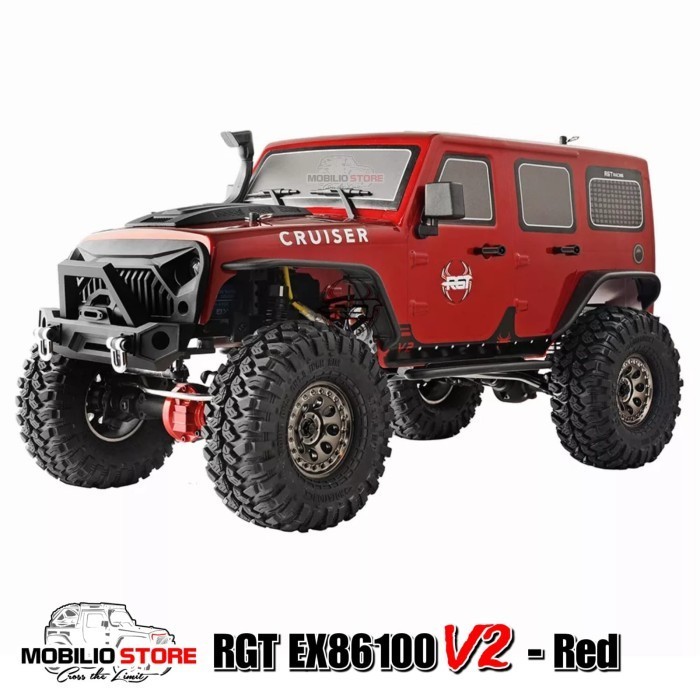 RGT EX 86100 V2 1:10 Scale Rock Crawler Cruiser 4WD Offroad RTR RC Car - Red