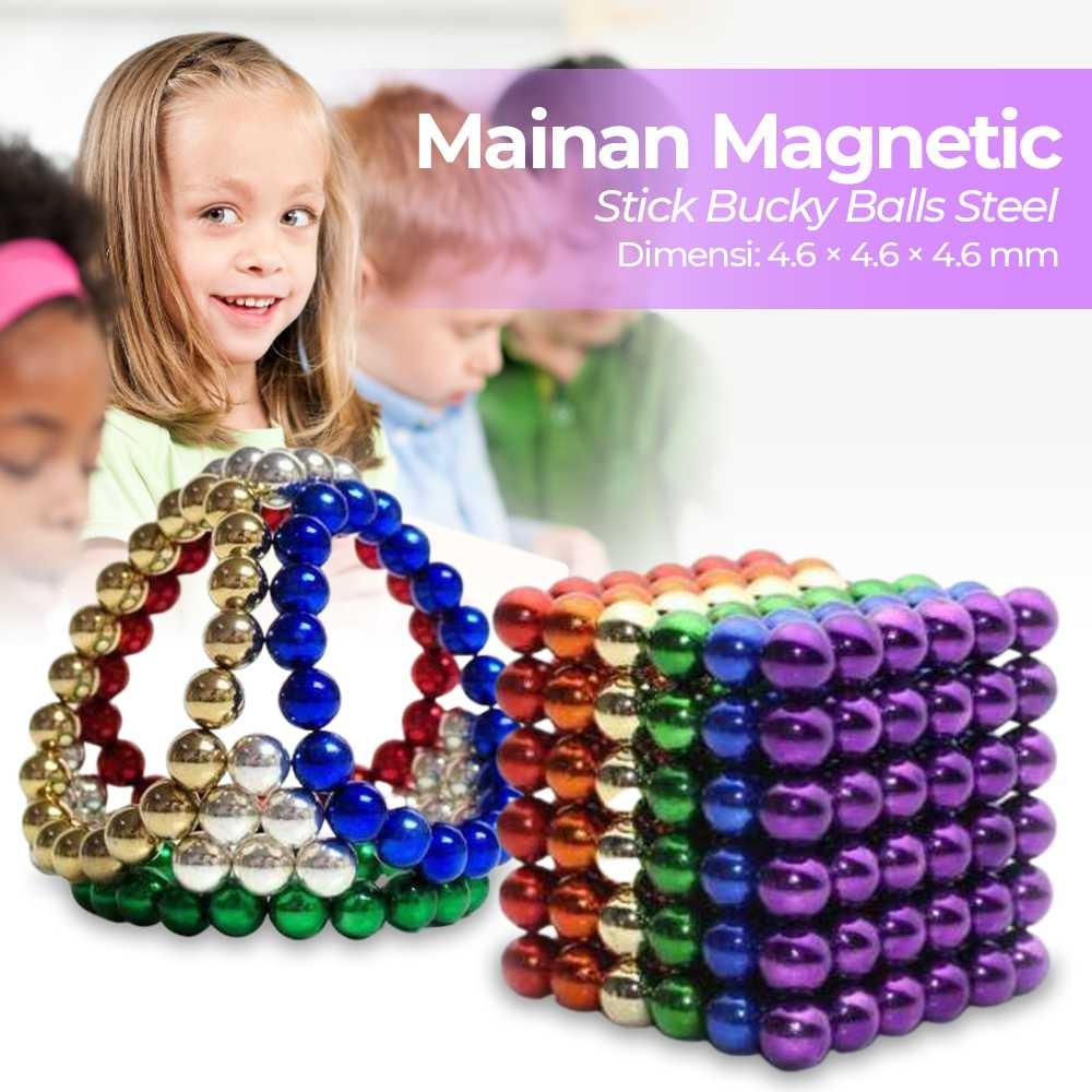 MAGNET MAINAN ANAK ANAK - MAGNET BULAT BOLA KECIL MAINAN - MAGNET MAINAN WARNA WARNI / MAINAN MAGNET