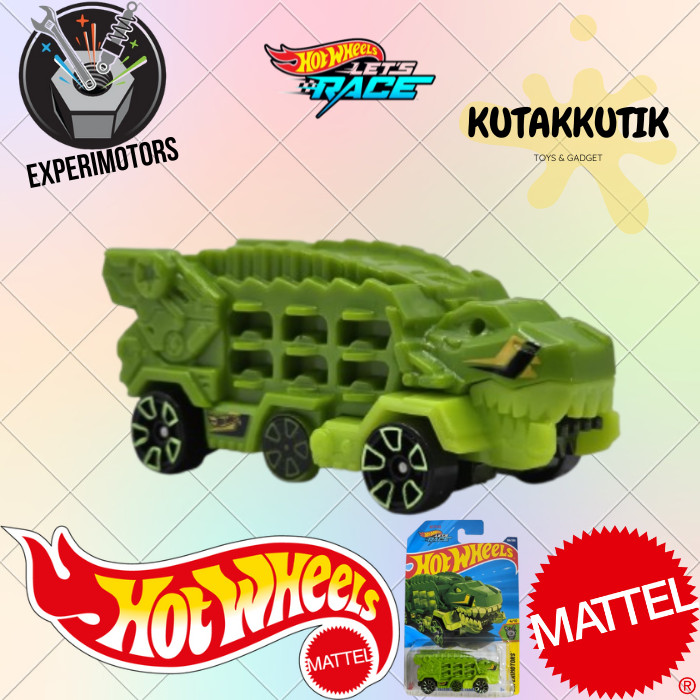 Hotwheels Mobil Truk HW Ultimate T-Rex Transporter Hijau Lot G 2025 Experimotors