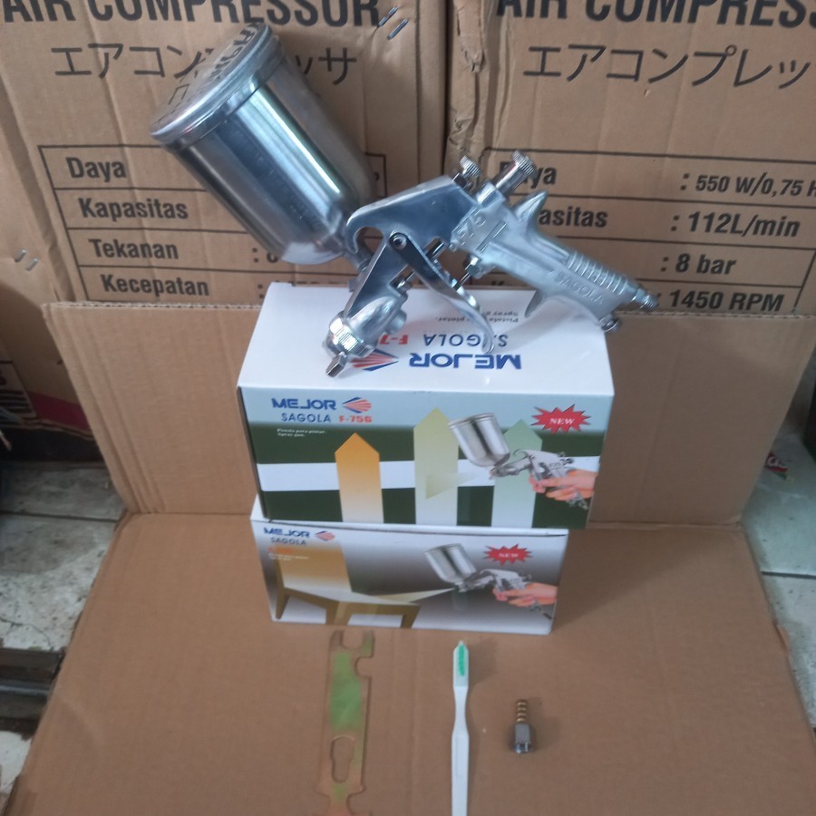 SPET SAGOLA / SPRAY GUN F75 TABUNG ATAS SAGOLA MEJOR