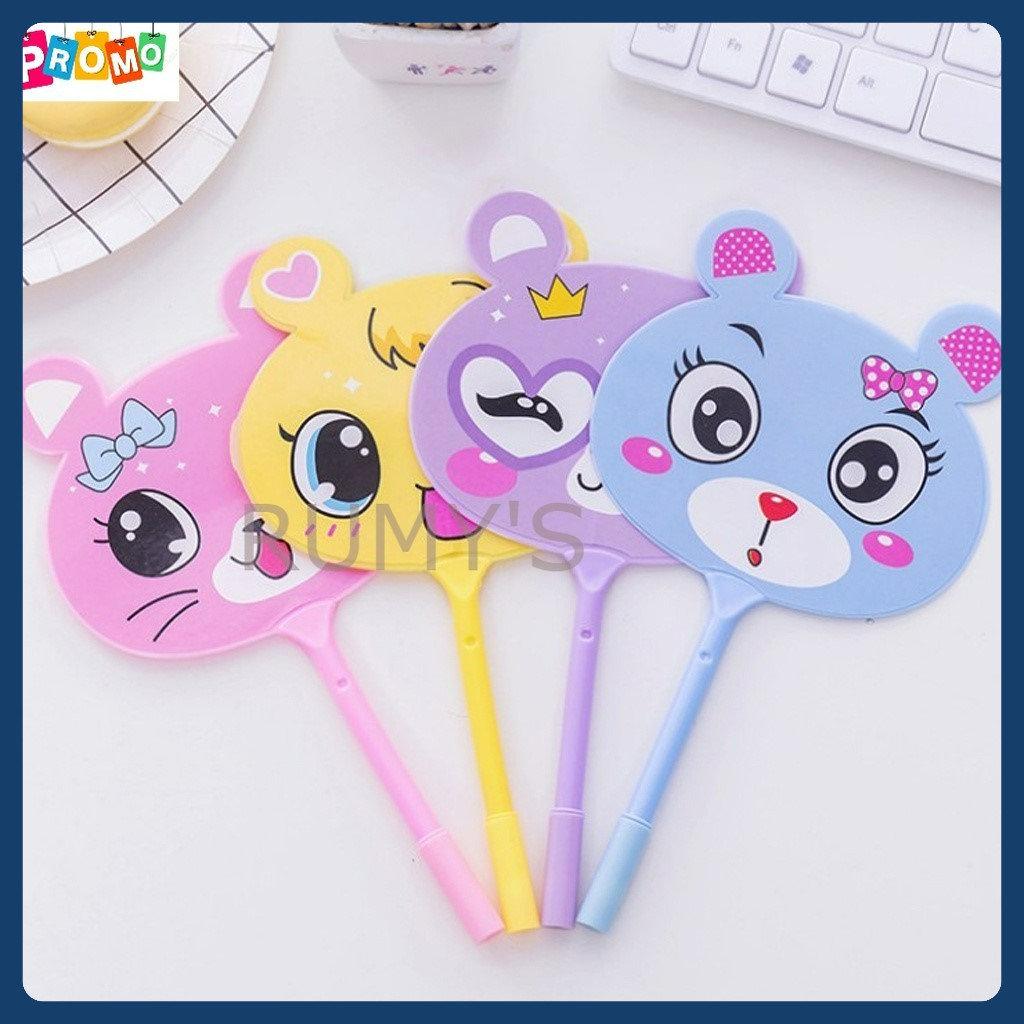 

(RUMY'S) Bolpoin Pena Kipas Karakter Lucu Animal Buah Pulpen Bolpen BISA COD