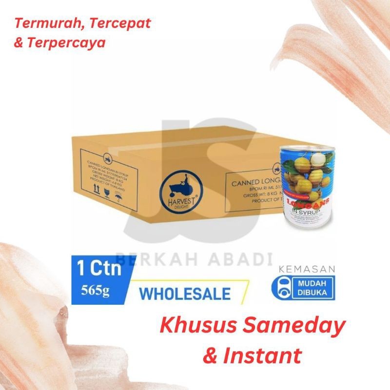 

Longan In Syrup Harvest Delight Buah Kelengkeng Dalam Kemasan Kaleng Segar 1 Dus Isi 12 Kaleng - KHUSUS SAMEDAY & INSTANT