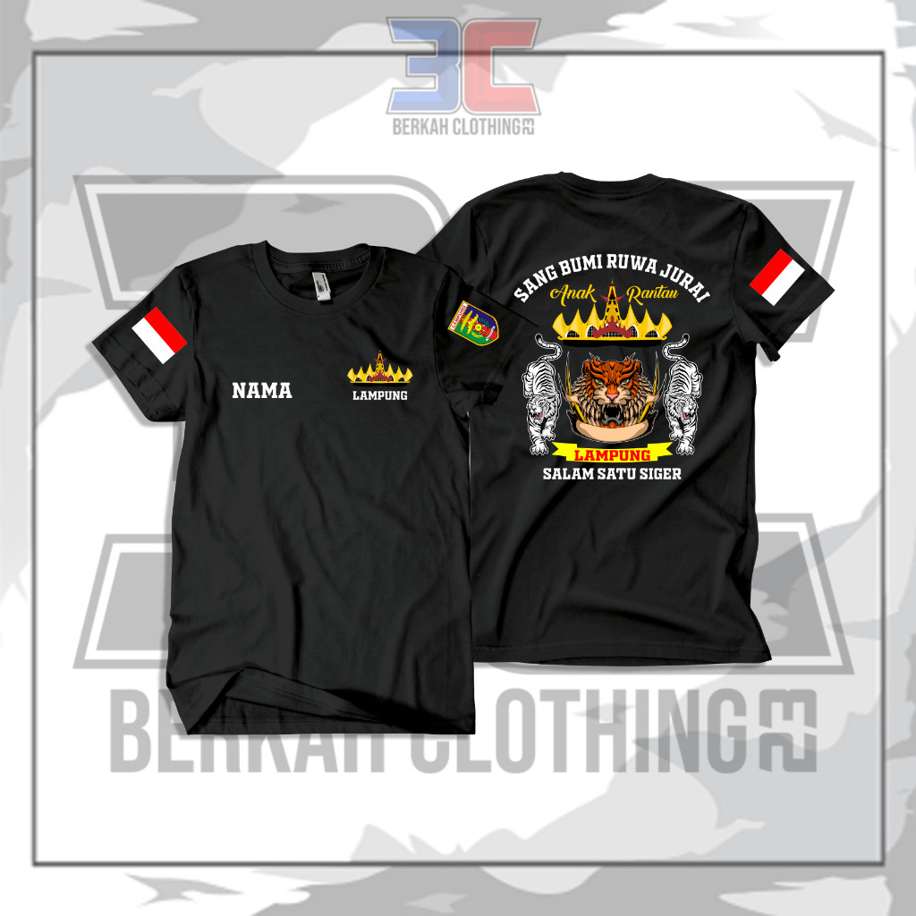 Kaos Baju Sang Bumi Ruwa Jurai Anak Rantau Lampung Salam Satu Siger //Custom Nama Kamu (BISA TAMBAH 