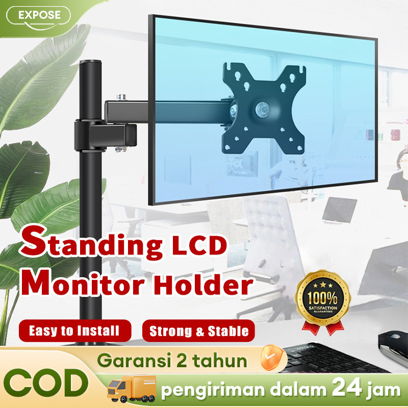 Monitor Bracket TV LED/LCD Monitor PC Gas Spring 17-32 Single Monitor Stand 360° Adjustable