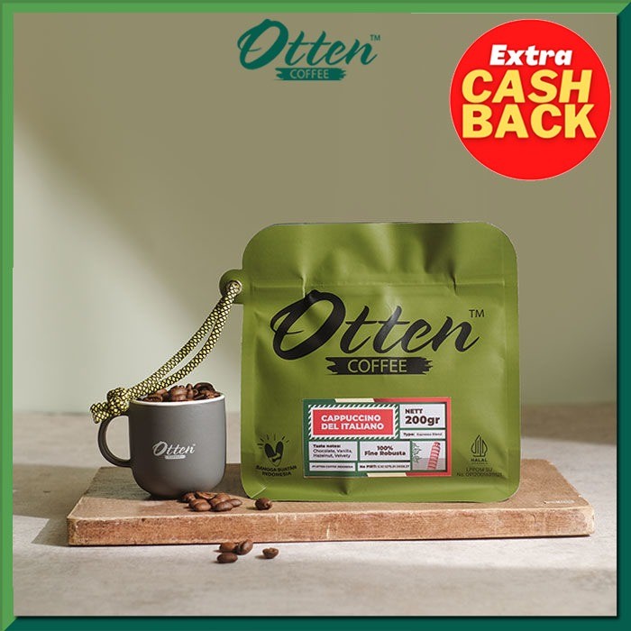 

Cappuccino Del Italiano - Kopi House Blend 200gr - Commercial Blend - Biji / Bubuk Otten Coffee