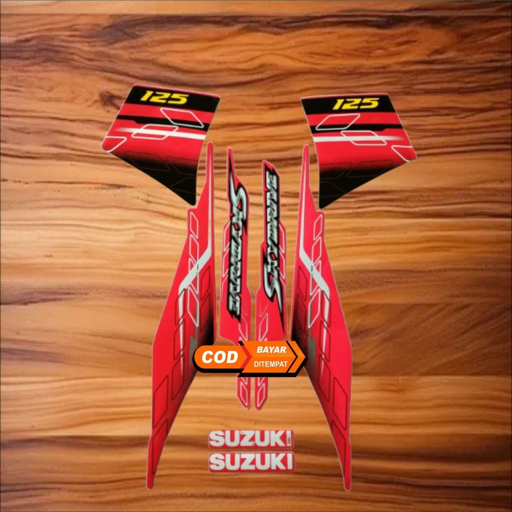 striping stiker SkyDrive merah