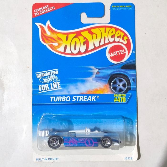 TR99 HW Hot Wheels Turbo streak putih biru tampo 1 1996