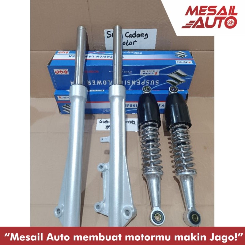 Paket As Shock Tabung Depan+Shockbreaker Belakang Suzuki Shogun 110 R Shogun 125 R Shogun Kebo (1 Se