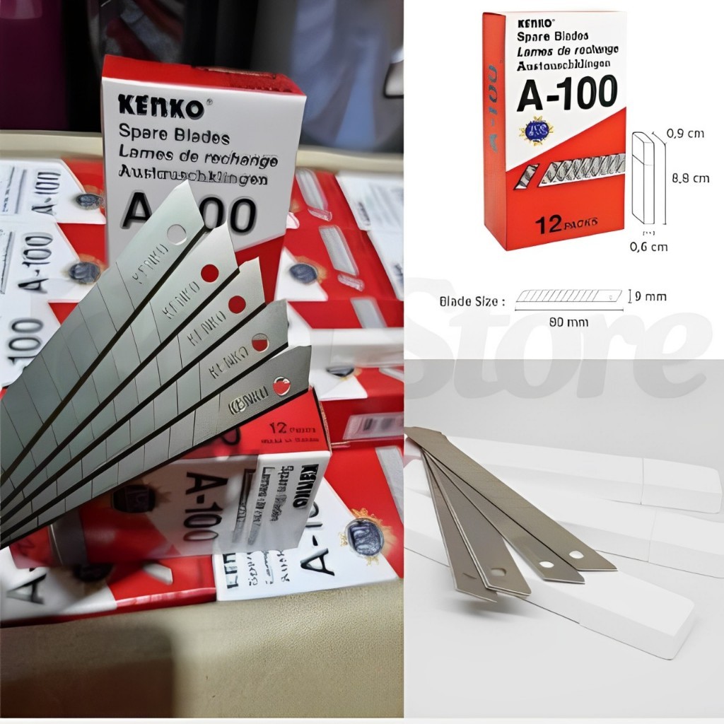 

ISI PISAU CUTTER CUTER KECIL KENKO A 100 A100 A-100 REFILL