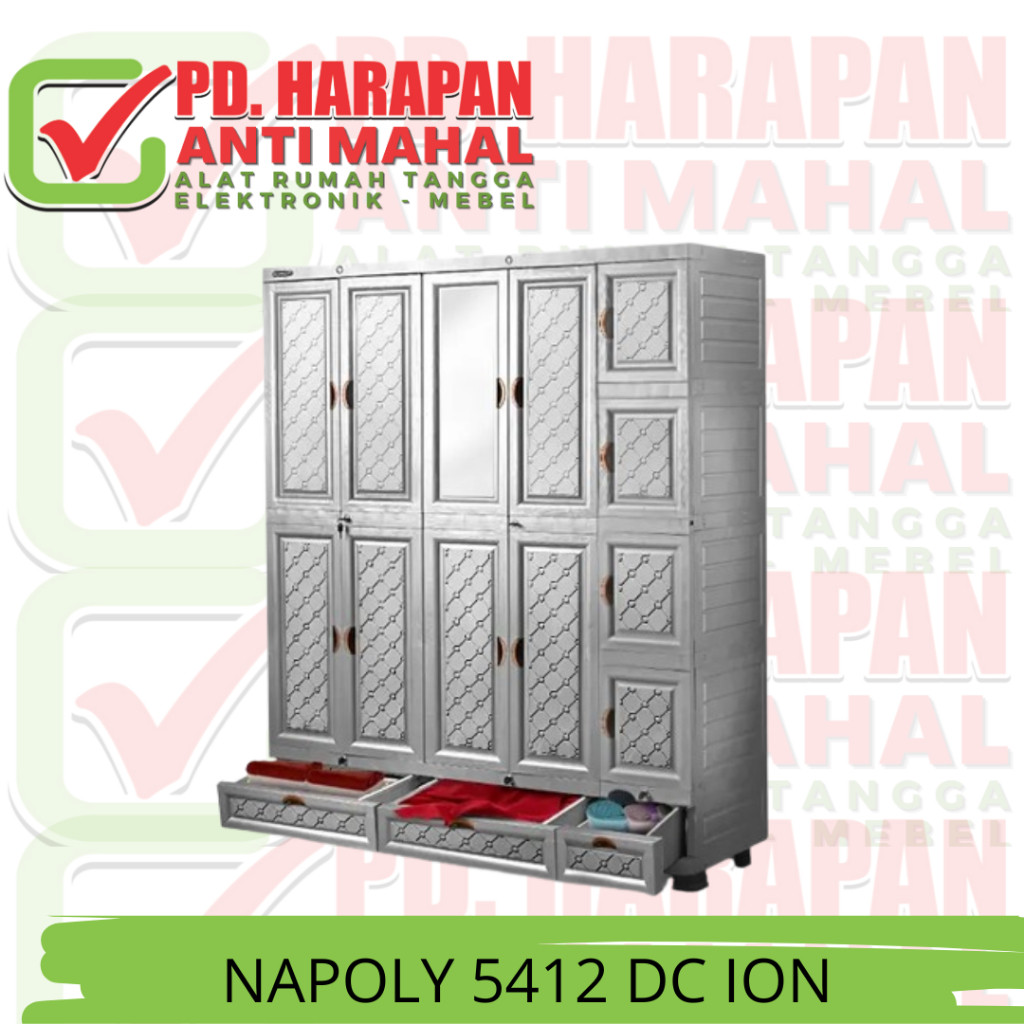 NAPOLY 5412 DC ION (LEMARI PLASTIK)*/LEMARI NAPOLY/LEMARI PAKAIAN/LEMARI PLASTIK