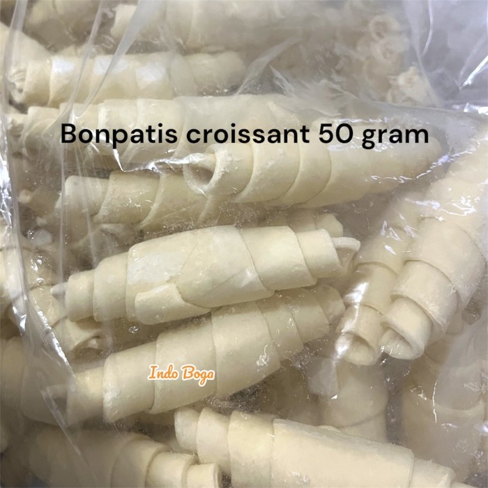 

KARTONAN BONPATIS CROISSANT 50 GRAM ISI 120 pcs FROZEN CROISSANT DOUGH