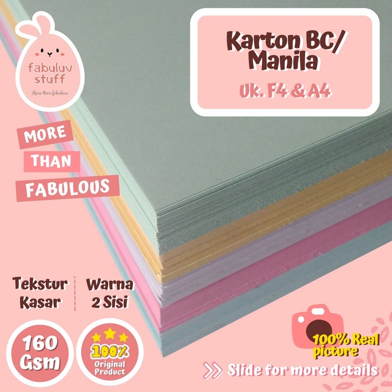 

Karton BC Manila 160 gsm F4 A4