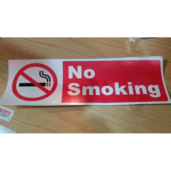 

JUAL SIGN LABEL STICKER NO SMOKING UK 30X10cm