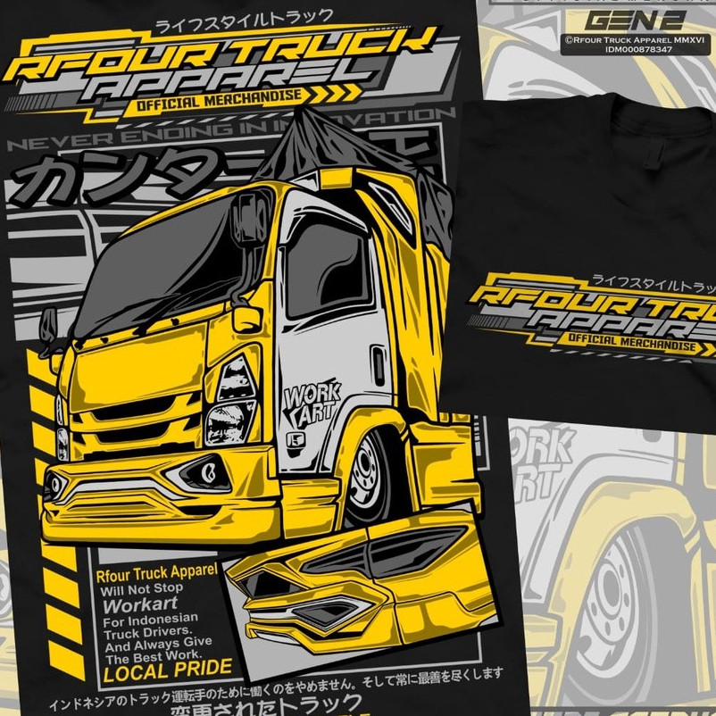 Kaos Truk Oleng Dewasa Terbaru  Kaos Pria Lengan Pendek Kaos Truck Oleng Dewasa Kaos Truk Giga Indon
