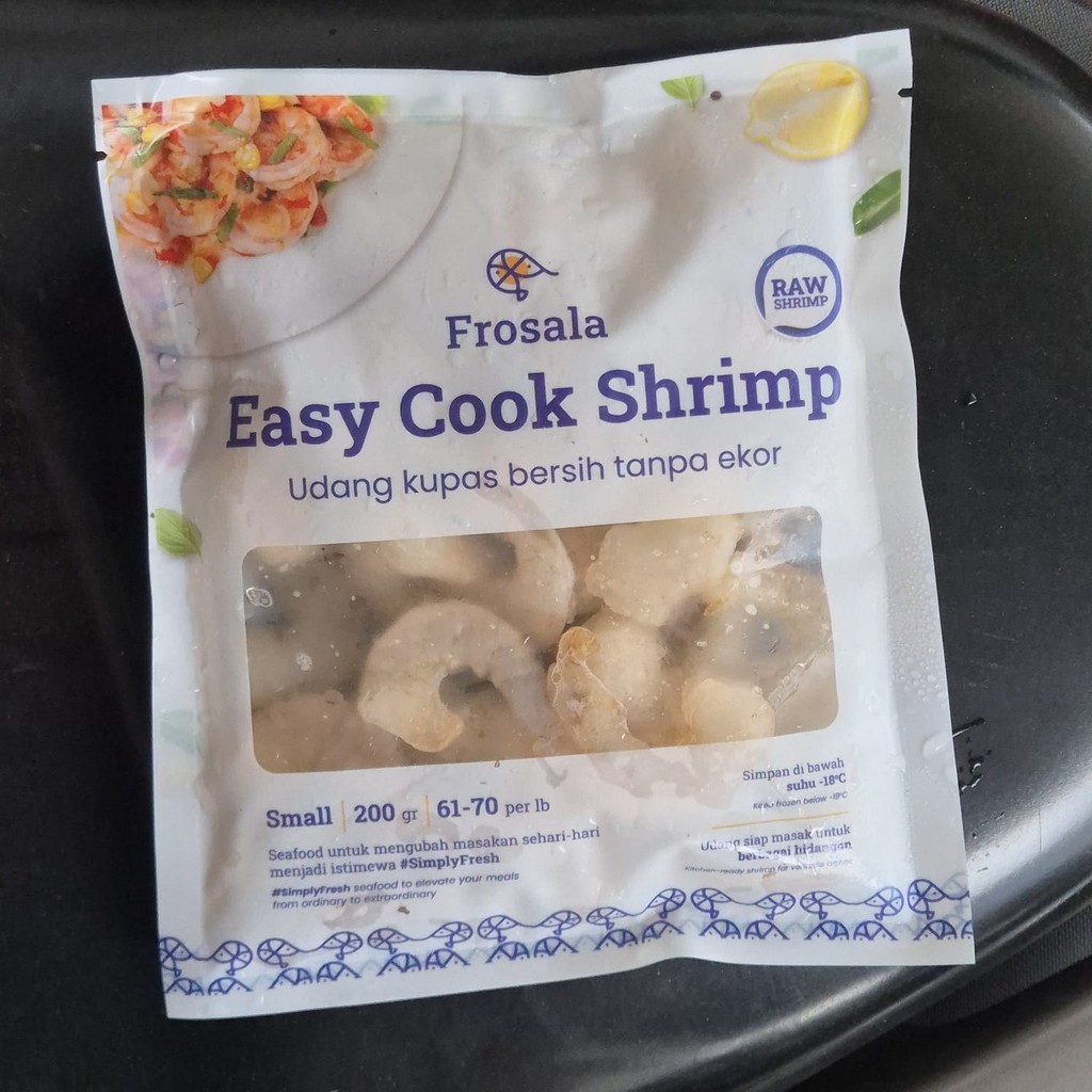 

Frosala Udang Kupas tanpa Ekor 200gr - Udang Bersih