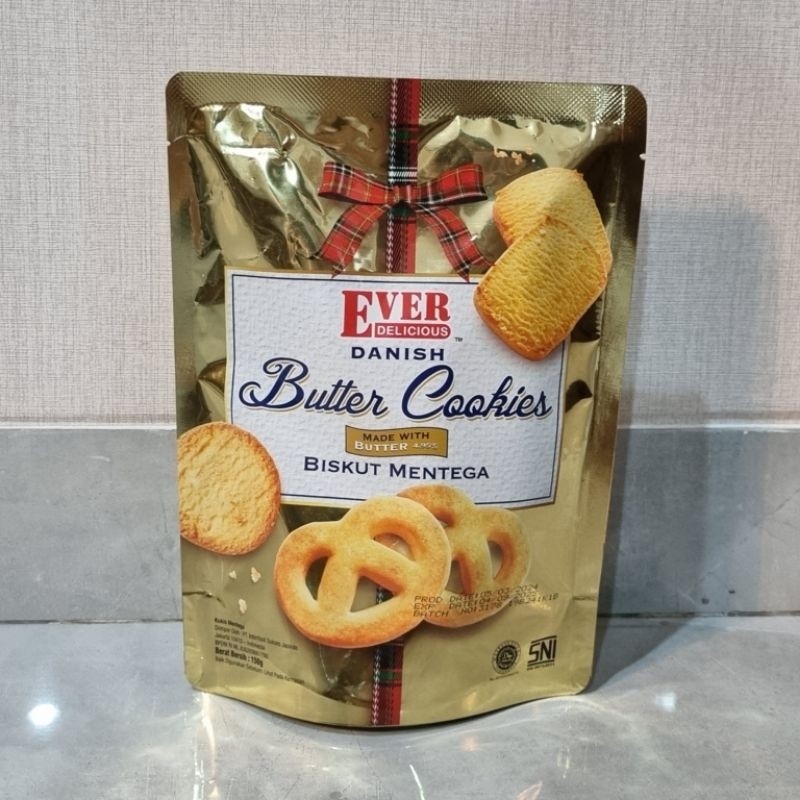 

Ever Delicious Danish Butter Cookies Biskuit Mentega 150g (isi 16pcs)