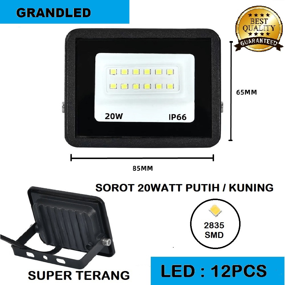 LAMPU SOROT LED TEMBAK 20WATT OUTDOOR IP66 220V