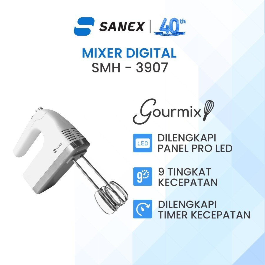 SANEX SMH3907 Hand Mixer Digital 350 Watt SMH-3907