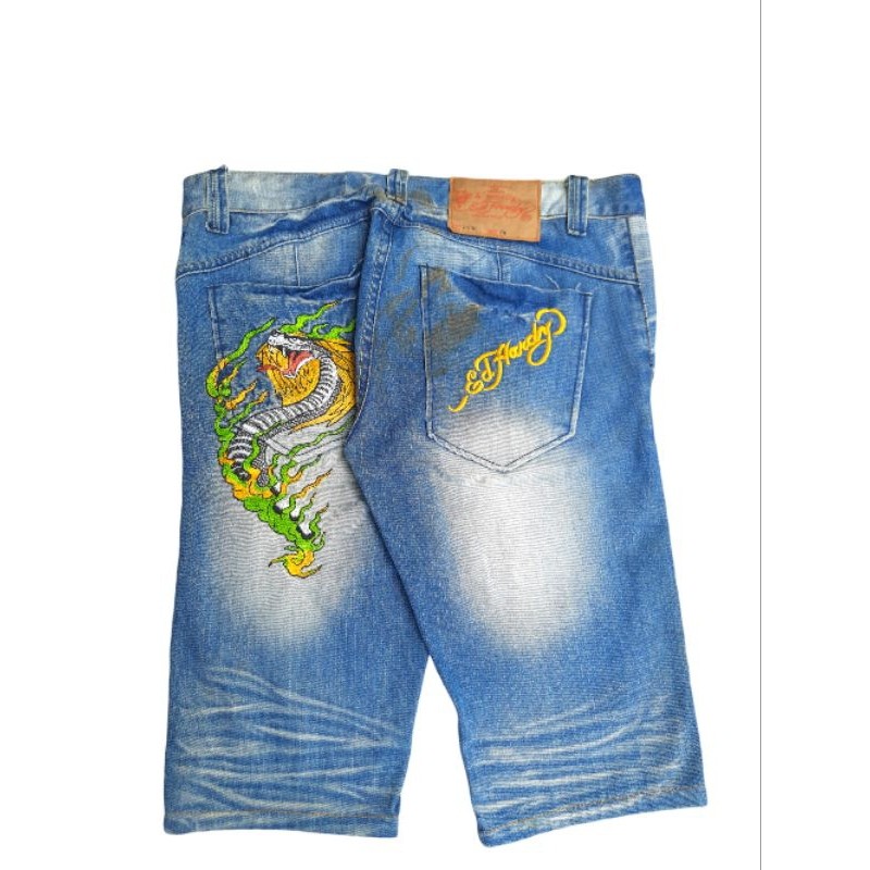 big selle 12 12 JORTS PANTS Y2K ED HARDY VINTAGE DRAGON