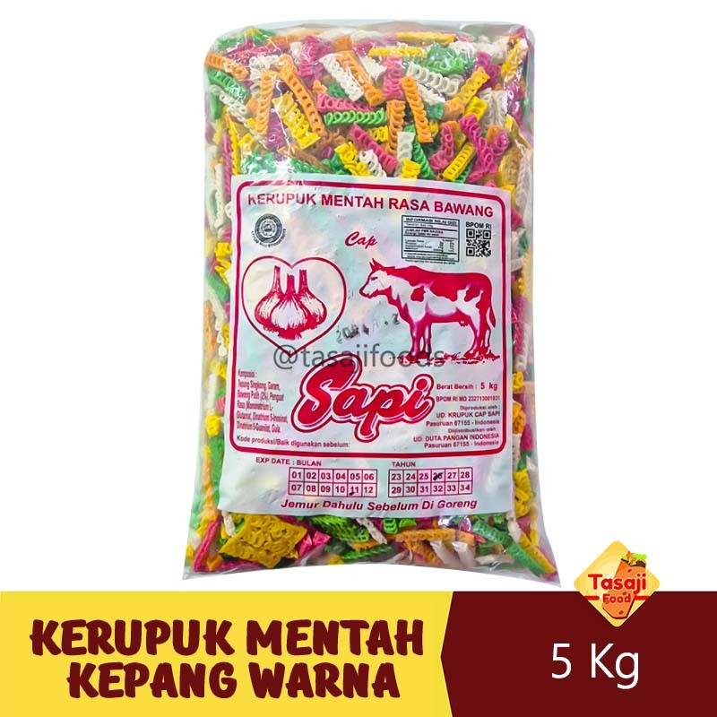 

Kerupuk Kepang Warna 5 Kg Cap Sapi Kerupuk Mentah