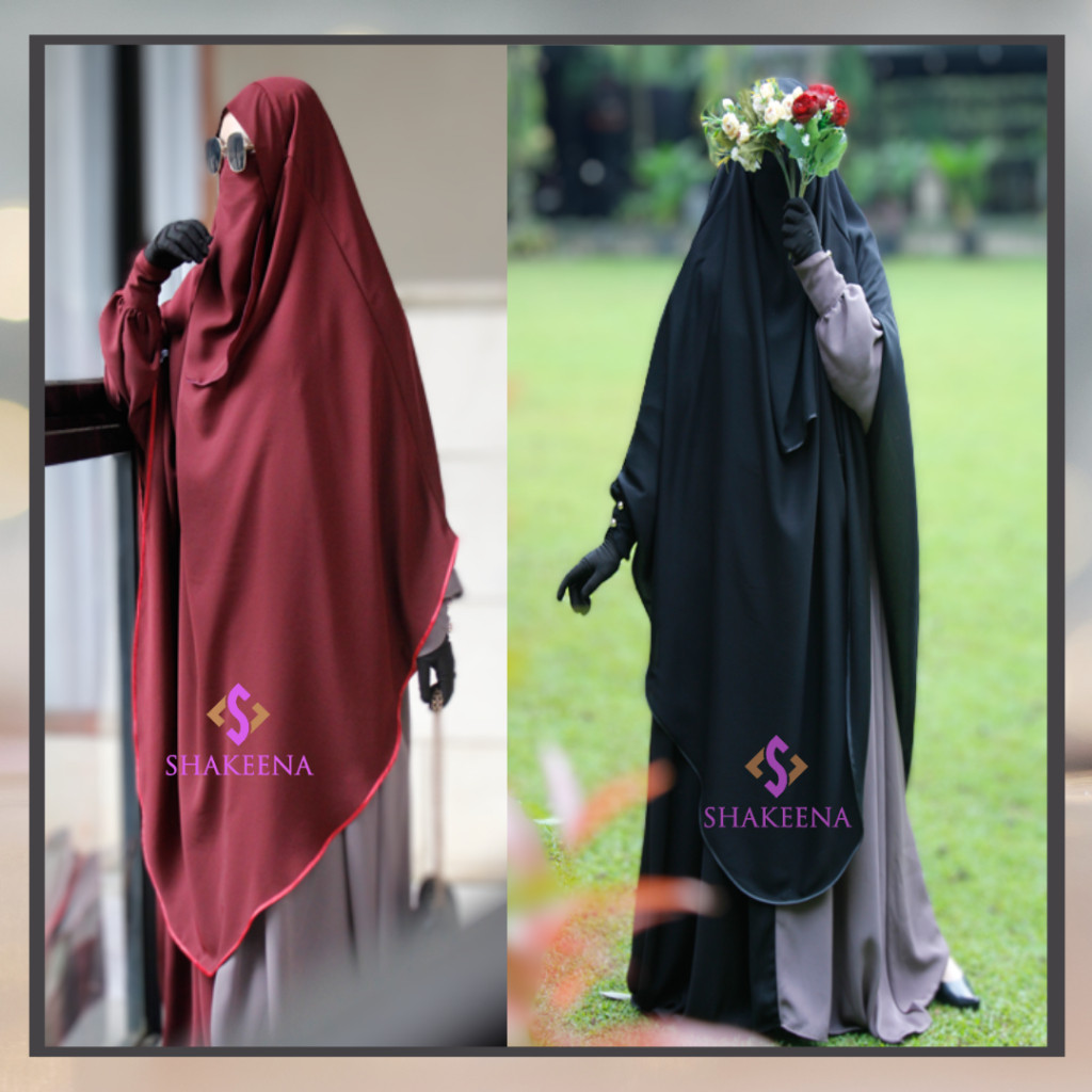 Abaya Set Khimar Premium Gamis Set Syari Jumbo Bahan Fursan Premium