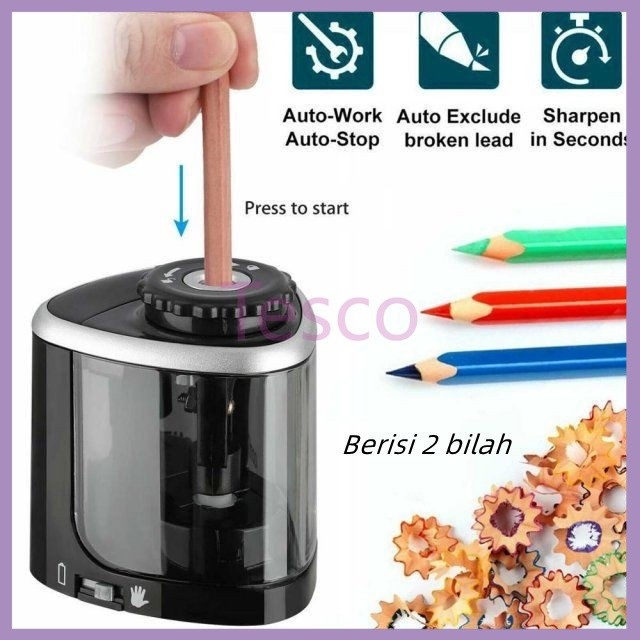 

Tesco Rautan Pensil Elektrik / PENCIL SHARPENER - TENWIN 8005/ Dilengkapi 2 Mata Pisau