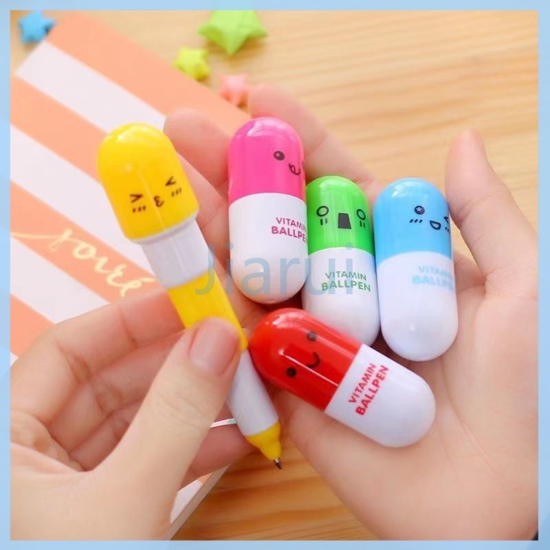 

Jiarui Pulpen Lucu/Pulpen Kapsul Vitamin Pena Vitamin Unik Souvenir Vitamin Ballpen Pena Lucu