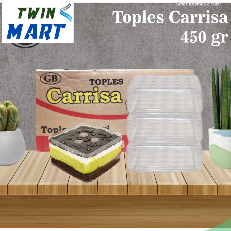 

Toples Plastik Persegi CARRISA / Toples Kue Kering / Toples dessert Box / bahan Tebal / Harga Untuk 1 pcs / Toples 450gr