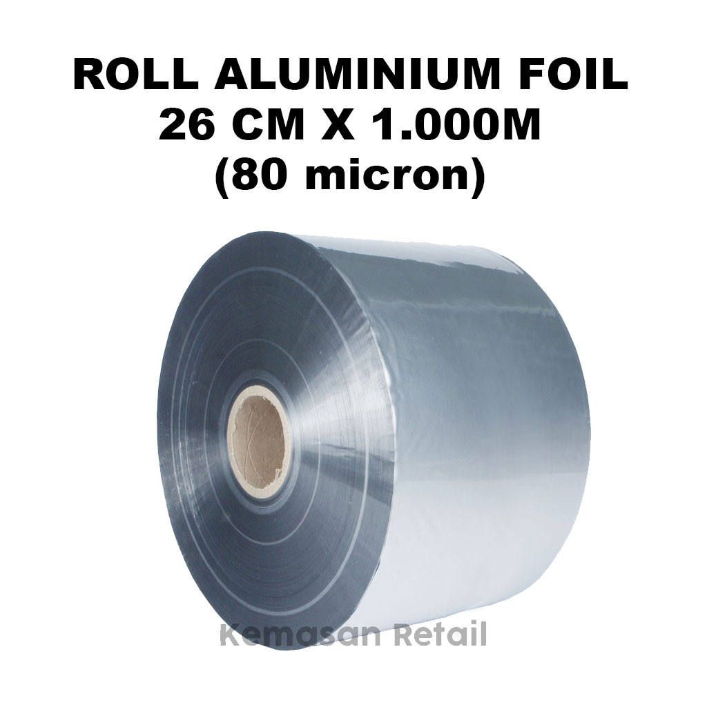 Aluminium Foil Roll 26cm x 1000m - Roll Plastik Kemasan - Kemasan Jaya Gemilang