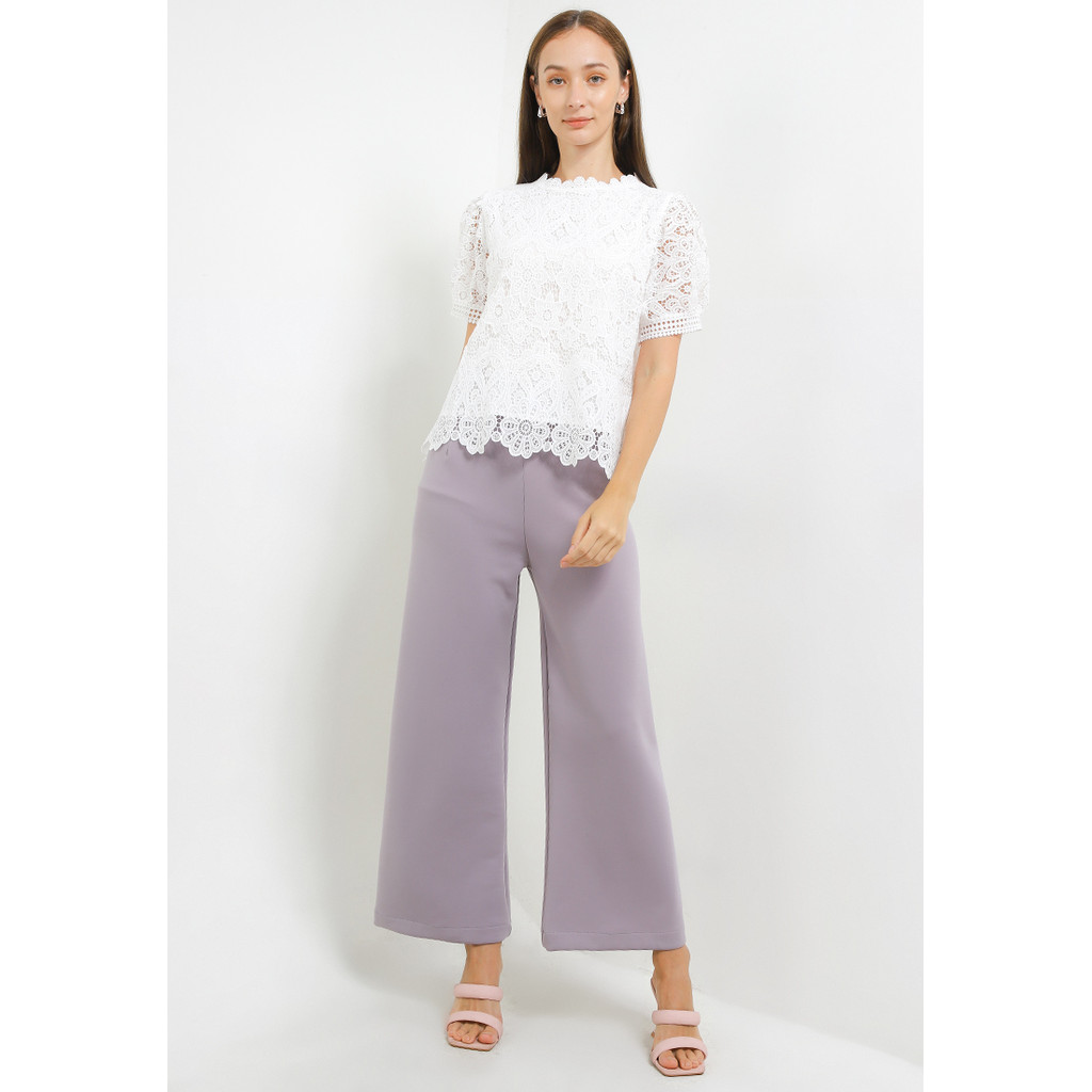 ICONS S/S CROCHET LACE BLOUSE ATASAN WANITA CANTIK NATAL BLIC5150