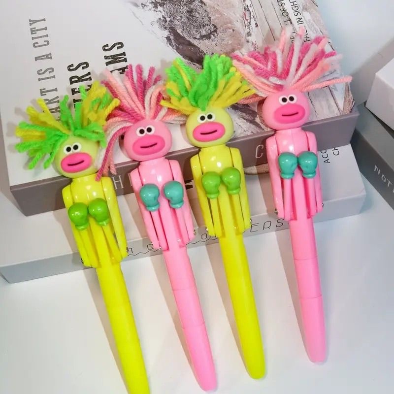 

Men's cartoon furry boxing pen/ creative pressure relief pen/ cartoon ballpoint pen/ gel pen nice look Student/ creative toy