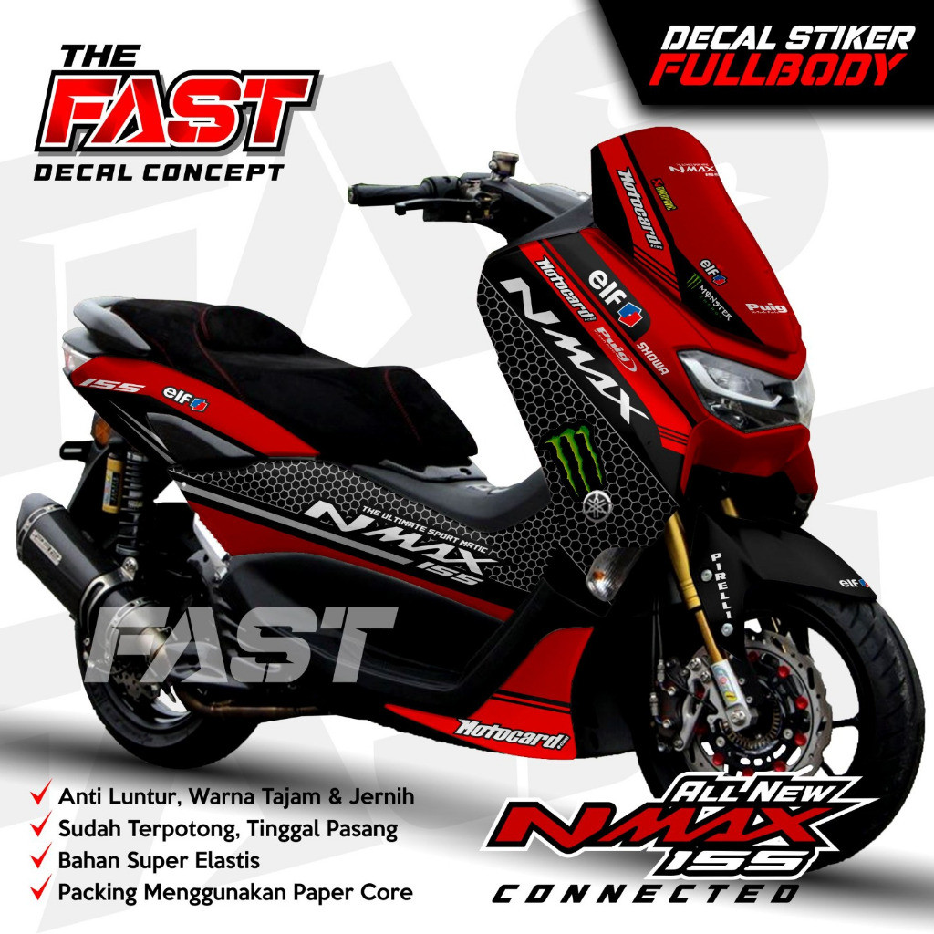(ANTILUNTUR) Decal Stiker Nmax New Stiker Yamaha Nmax 155 New Fullbody Racing Decal stiker nmax new 